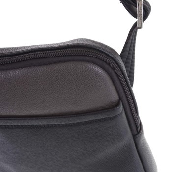 Pánská kožená taška na doklady černá taupe - Hexagona Tuesday