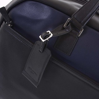 Cestovní kožená taška černo modrá - Hexagona Everyday