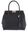 Luxusní dámská kožená kabelka do ruky černá - ItalY Hyla