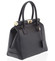 Luxusní dámská kožená kabelka do ruky černá - ItalY Hyla