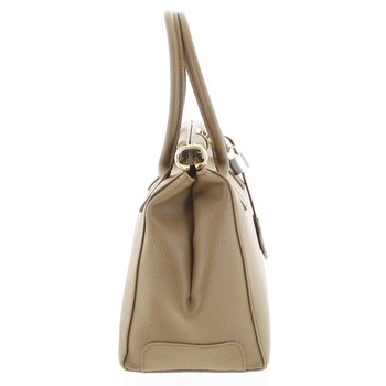 Luxusní dámská kožená kabelka do ruky béžová - ItalY Hyla