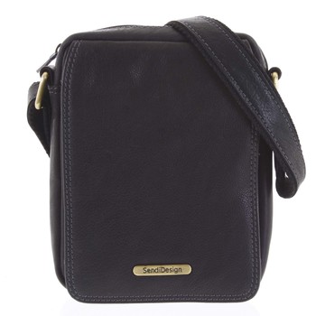 Pánská kožená taška na doklady přes rameno černá - SendiDesign Dumont New