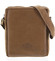 Pánská kožená crossbody taška hnědá - WILD Yander