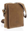 Pánská kožená crossbody taška hnědá - WILD Yander