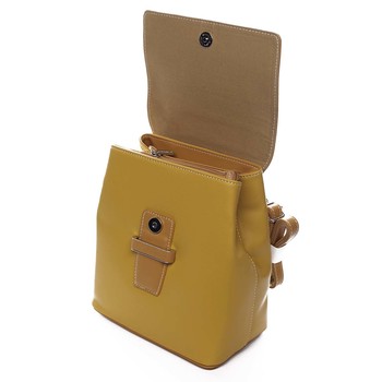 Dámský městský batůžek kabelka žlutý - David Jones Kancy