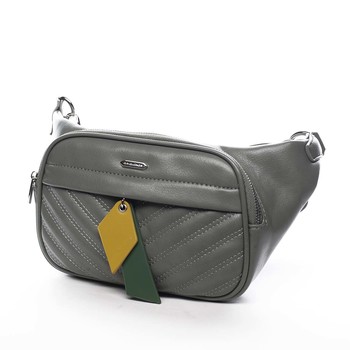 Dámská crossbody ledvinka bledě zelená - David Jones Ulli