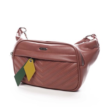 Dámská crossbody ledvinka tmavě růžová - David Jones Ulli