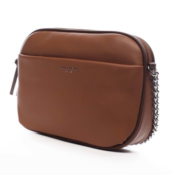 Dámská crossbody kabelka koňaková - David Jones Berivan Two