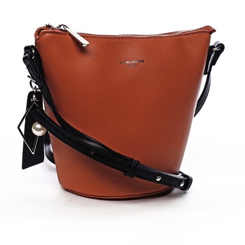 Dámská crossbody kabelka lososově oranžová - David Jones Misahy