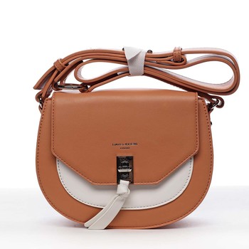 Dámská crossbody kabelka lososově oranžová - David Jones Rapida