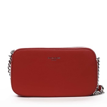 Malá dámská crossbody kabelka tmavě červená - David Jones Lily