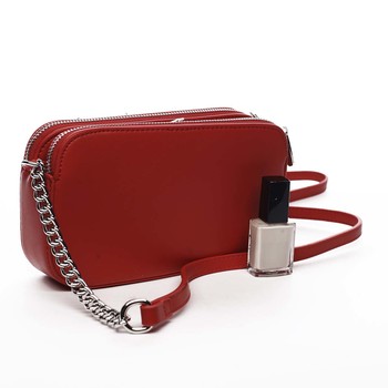 Malá dámská crossbody kabelka tmavě červená - David Jones Lily