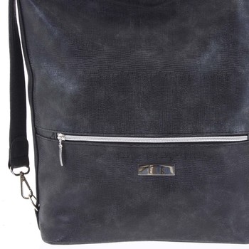 Módní dámská kabelka batoh tmavě šedá se vzorem - Ellis Patrik