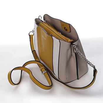 Dámská crossbody kabelka žlutá - David Jones Astra