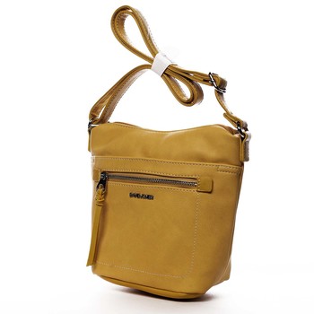 Dámská crossbody kabelka žlutá - David Jones Iayne