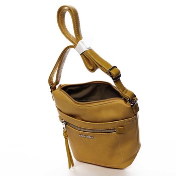 Dámská crossbody kabelka žlutá - David Jones Iayne