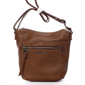 Dámská crossbody kabelka světle hnědá - David Jones Iayne