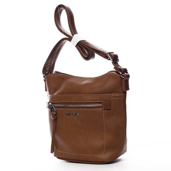 Dámská crossbody kabelka světle hnědá - David Jones Iayne