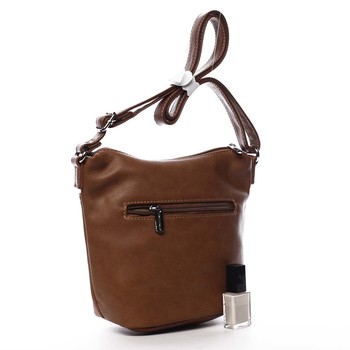 Dámská crossbody kabelka světle hnědá - David Jones Iayne