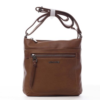 Dámská crossbody kabelka světle hnědá - David Jones Eayni