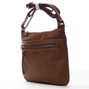 Dámská crossbody kabelka světle hnědá - David Jones Eayni