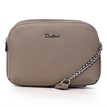 Dámská crossbody kabelka krémově šedá - David Jones Beatriz