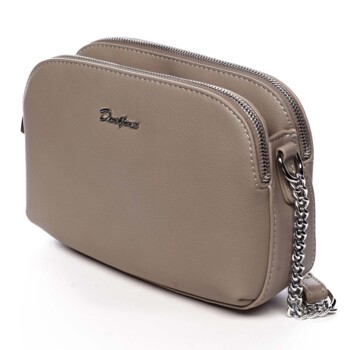 Dámská crossbody kabelka krémově šedá - David Jones Beatriz