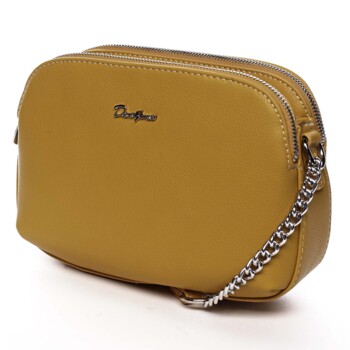 Dámská crossbody kabelka žlutá - David Jones Beatriz