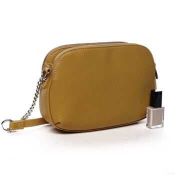 Dámská crossbody kabelka žlutá - David Jones Beatriz