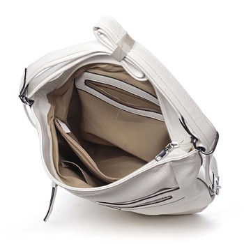 Dámská kabelka batoh krémově bílá - Romina Tonandis