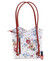 Dámská kožená kabelka batůžek květinová červená - ItalY Larry