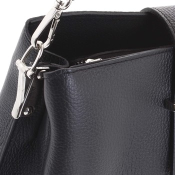 Dámská kožená kabelka do ruky černá - ItalY Auren