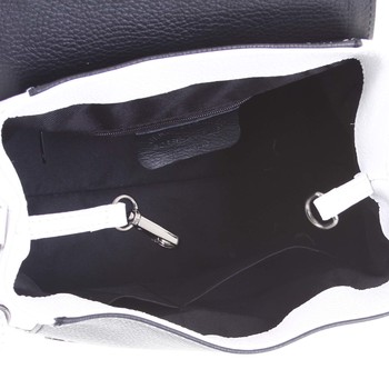 Dámský kožený batůžek kabelka černý - ItalY Vaiamos