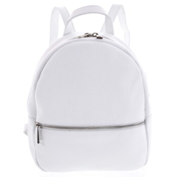 Dámský kožený batůžek bílý - ItalY Mouseph