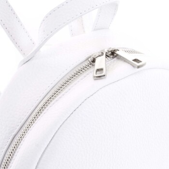 Dámský kožený batůžek bílý - ItalY Mouseph