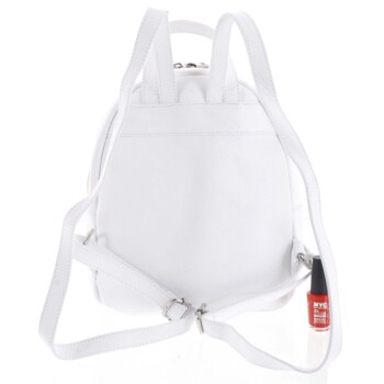 Dámský kožený batůžek bílý - ItalY Mouseph