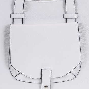 Dámská kožená kabelka přes rameno bílá - ItalY Normani