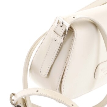 Dámská kožená crossbody kabelka béžová - ItalY Fisher