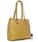 Exkluzivní dámská kožená kabelka žlutá - ItalY Logistilla