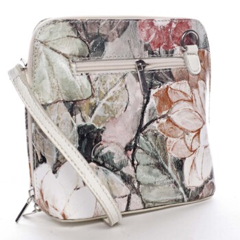 Dámská kožená crossbody kabelka taupe - ItalY Hannah