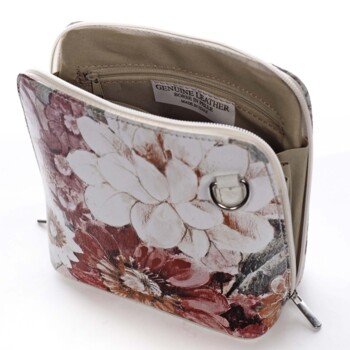 Dámská kožená crossbody kabelka taupe - ItalY Hannah