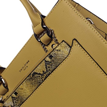 Exkluzivní dámská kabelka žlutá - David Jones Joan