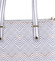 Exkluzivní dámská kožená kabelka šedostříbrná - ItalY Logistilla