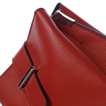Dámská kožená crossbody kabelka červená - ItalY Euren