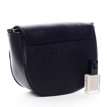 Dámská kožená crossbody kabelka černá - ItalY Vaiana