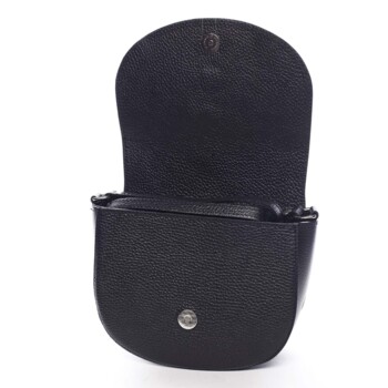 Dámská kožená crossbody kabelka černá - ItalY Vaiana