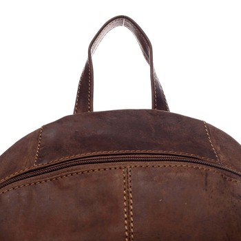 Dámský kožený batoh hnědý - Greenwood Franz
