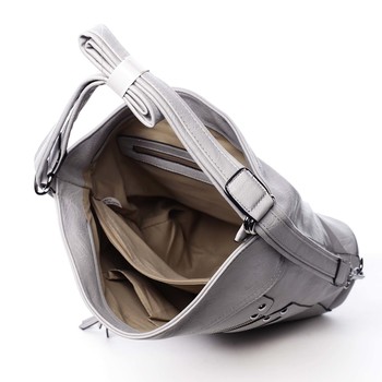 Dámská kabelka batoh světle šedá - Romina Alfa