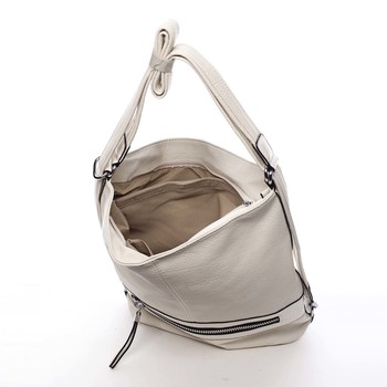 Dámská kabelka batoh světle béžová - Romina Lazy