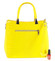 Luxusní dámská kožená kabelka žlutá - ItalY Marion